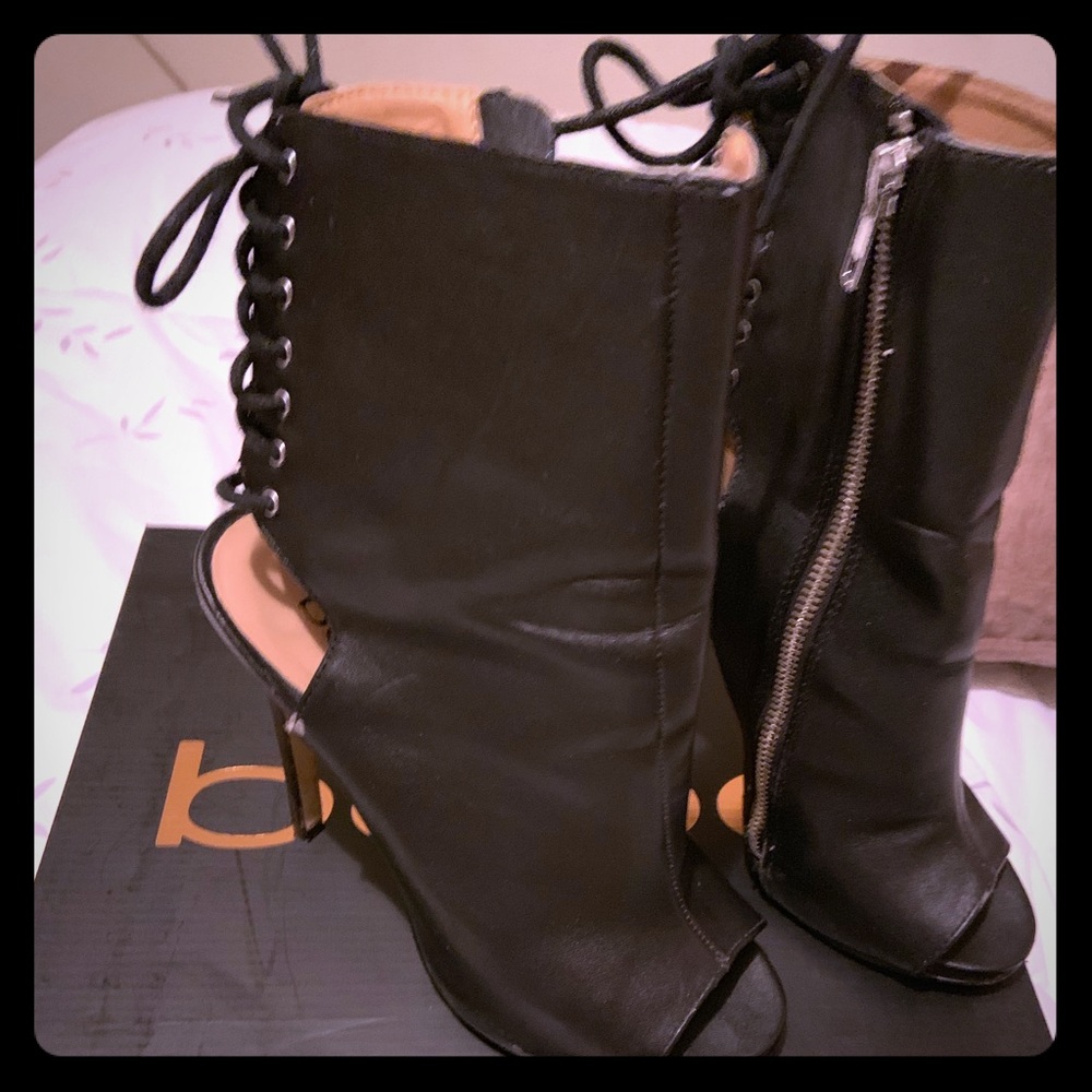 Bebe open toed Boot Heels